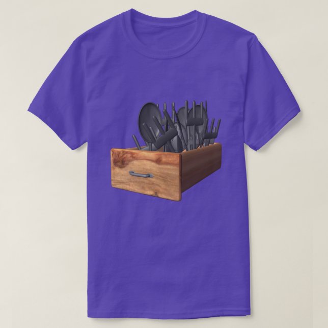 Camiseta Silverware Drawer T-shirt (Frente do Design)