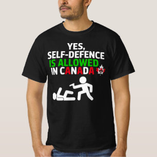 Camiseta Sim, a legítima defesa é permitida no Canadá Camis