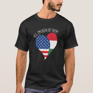 Camiseta Sim, ambos são meio americanos e meio húngaros