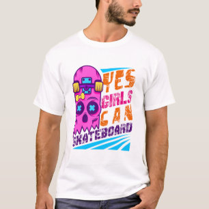 Camiseta Sim, as garotas podem andar de skate