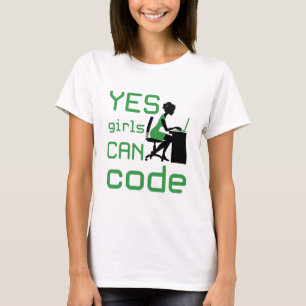Camiseta Sim, as garotas podem codificar o programador para