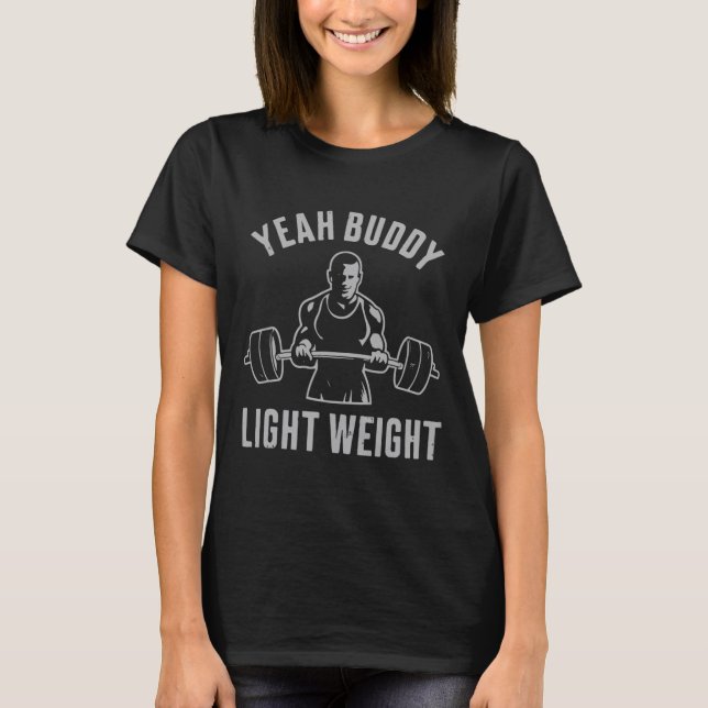 Camiseta Sim, Buddy Light Weighlif. (Frente)