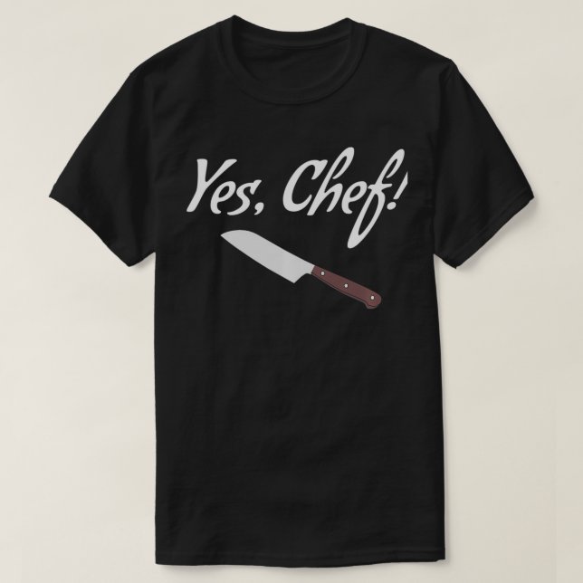 Camiseta Sim Chef Engraçado Cozinha Culinária Cozinha Cozin (Frente do Design)