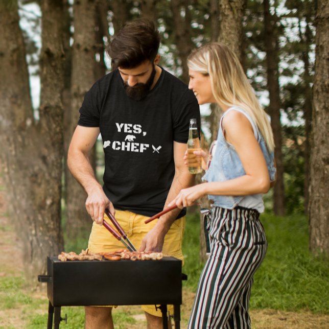 Camiseta Sim Cozinhar de cozinha culinária de chef (Criador carregado)