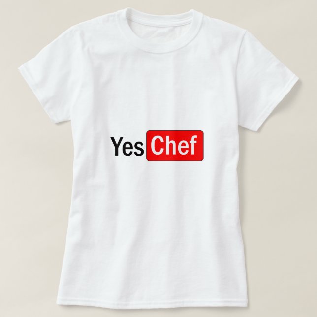 Camiseta Sim cozinheiro chefe (Frente do Design)