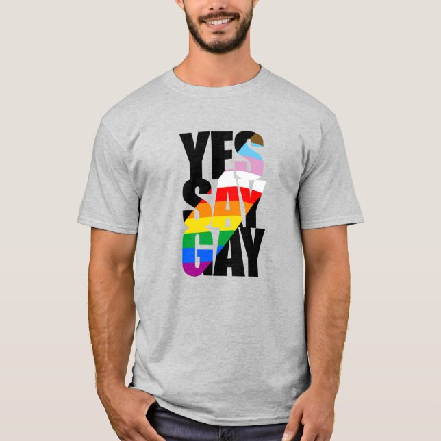 Camiseta Sim, diga gay (Frente)