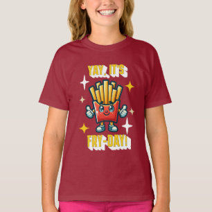 Camiseta Sim, é Fry-Day! Funny Kawaii - Fries franceses