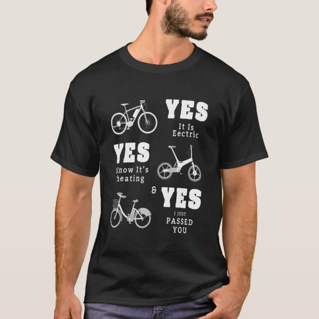 Camiseta Sim É Ideia Elétrica De Ebike Para Nerd De Bike E  (Frente)