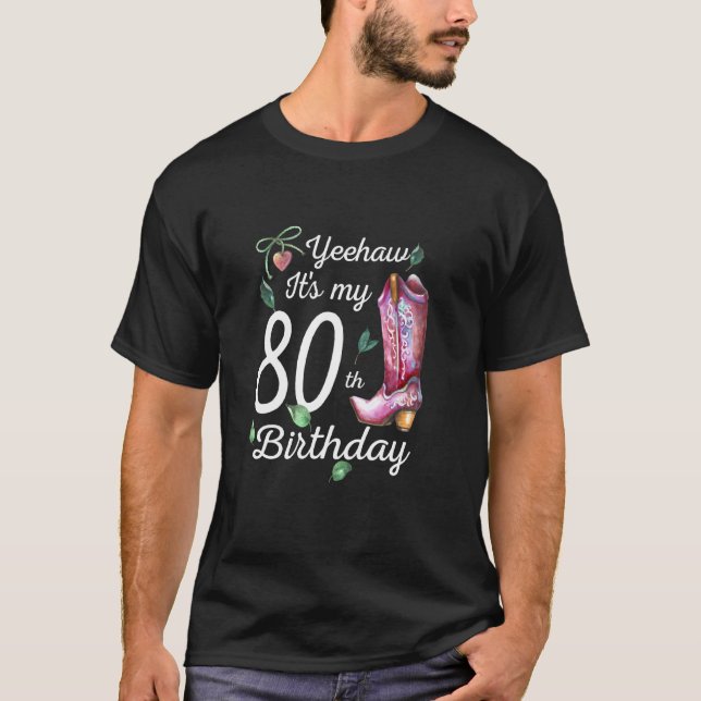 Camiseta Sim, É O Meu 80 Aniversário De 80 Anos C (Frente)