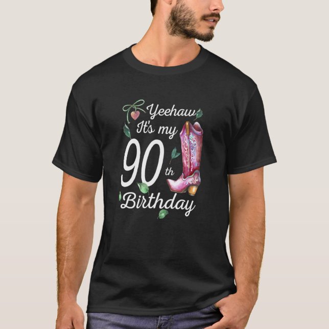 Camiseta Sim, É O Meu 90 Aniversário De 90 Anos C (Frente)