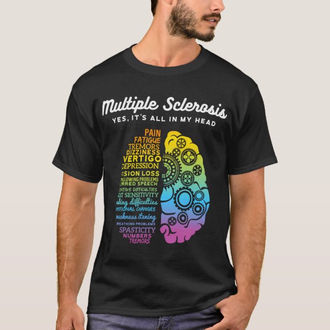 Camiseta Sim, está tudo na minha cabeça Esclerose Múltipla  (Frente)