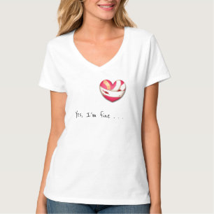 Camiseta "Sim, estou bem." Hemorragia Cardíaca Bandinada H