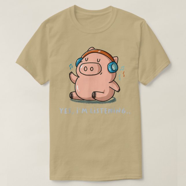 Camiseta Sim, estou escutando o apresentador de Fazenda de  (Frente do Design)