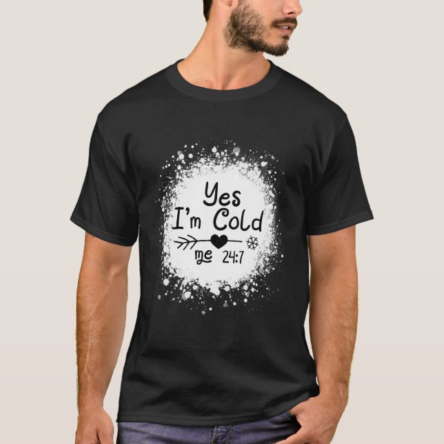 Camiseta Sim, Estou Frio 24 7 Cotação (Frente)