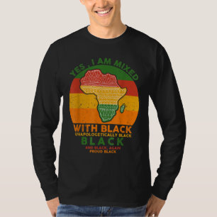 Camiseta Sim, estou misturado com a História Negra Negra Ne