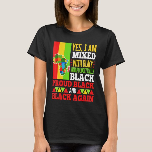 Camiseta Sim, Estou Misturado Com Preto (Frente)