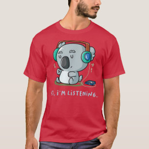 Camiseta Sim, estou ouvindo Nerd de fã de música introdutór