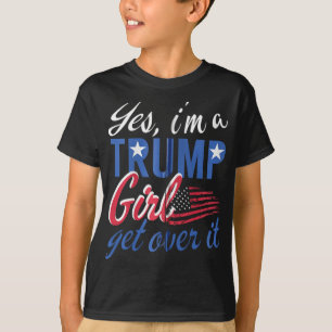 Camiseta Sim Eu#39;m Uma Trump Girl Supera-o Ventilador Sup