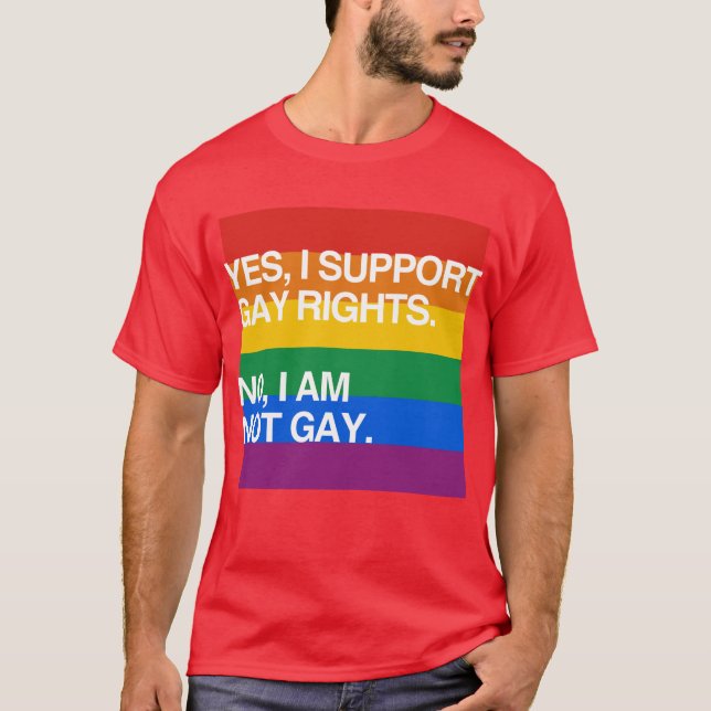 CAMISETA SIM, EU APOIO DIREITOS DE OS HOMOSSEXUAIS (Frente)