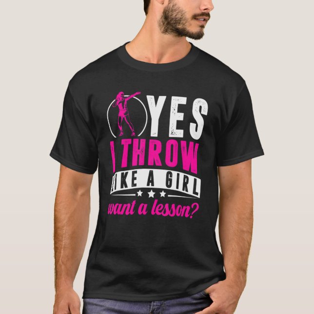 Camiseta Sim, Eu Arremesso Como Uma Garota Putter de Arreme (Frente)