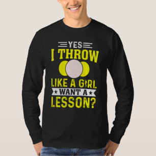 Camiseta Sim Eu Arremesso Lika Uma Garota Putter Pista E Ca