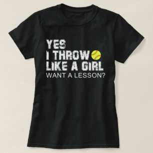 Camiseta Sim, eu atiro como se uma garota quisesse uma liç