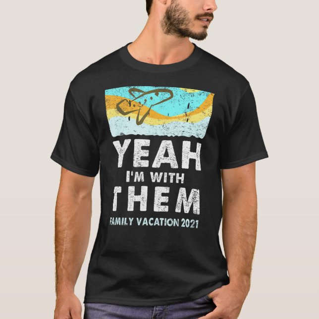 Camiseta Sim, Eu Com Eles Correspondendo Às Férias Familiar (Frente)