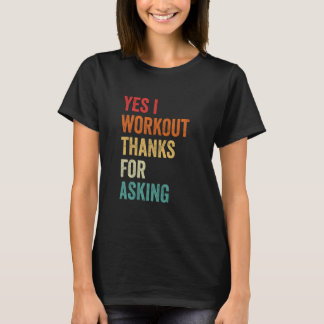Camiseta Sim, eu faço exercícios Gráfico de músculo sarcás