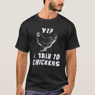 Camiseta Sim, eu falo com criador de frango Glitch sarcásti