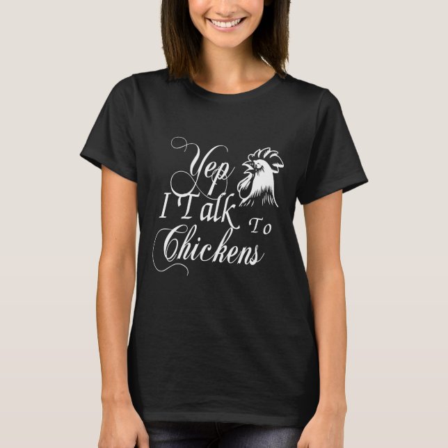 Camiseta Sim, eu falo com frango (Frente)
