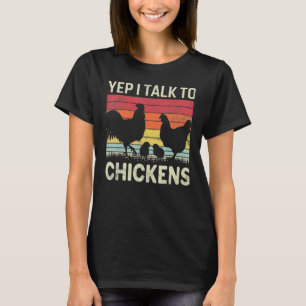 Camiseta Sim, eu falo com galinhas Adoradores de Galinhas