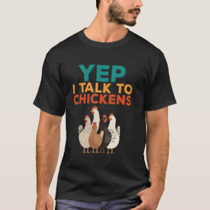Camiseta Sim, eu falo com galinhas Amante de galinhas engra