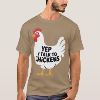 Camiseta Sim, eu falo com Galinhas - Fazendeiro