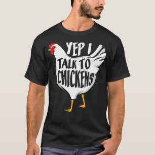 Camiseta Sim, eu falo com Galinhas - Fazendeiro Engraçado