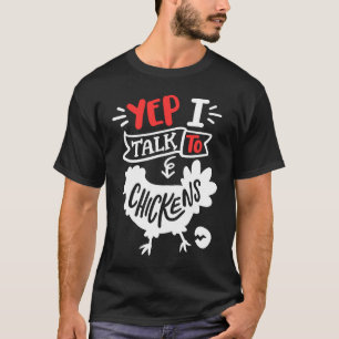 Camiseta Sim, eu falo com galinhas  Galinha  Agricultura