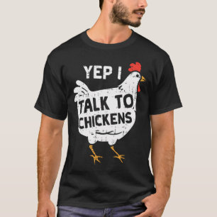 Camiseta Sim, eu falo com galinhas Murmurador Fazenda de Av
