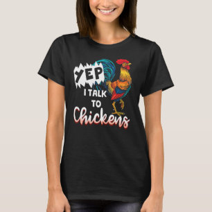 Camiseta Sim, eu falo com galinhas Proprietários de galos A