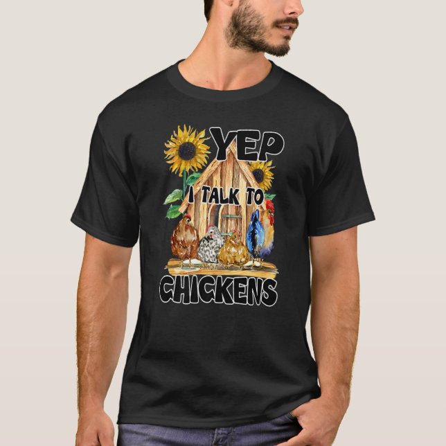 Camiseta Sim, Eu Falo Com Galinhas Que Cortam Balgas De Fra (Frente)