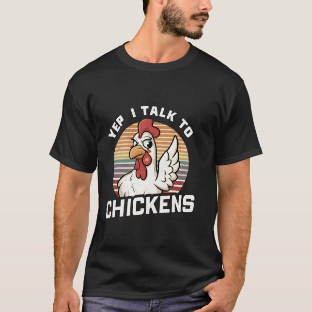 Camiseta Sim, Eu Falo Com Galinhas Que Façam O Farmer Engra (Frente)