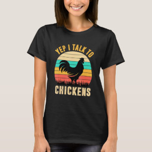 Camiseta Sim, Eu Falo Com Galinhas Sussuras Nuggets Fazenda