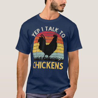 Camiseta Sim, Eu Falo Com Galinhas Vintage Fazenda Engraçad