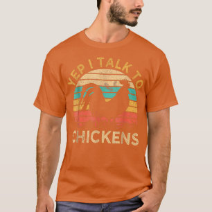 Camiseta Sim, Eu Falo Com Galinhas Vintage Fogueira De Fran