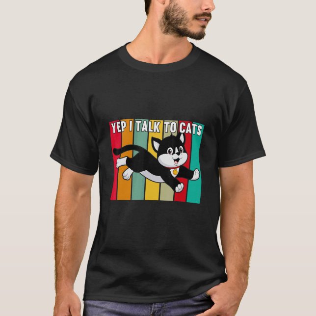 Camiseta Sim, Eu Falo Com Gatos Gajos Gajos Gajos (Frente)