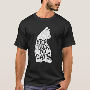 Camiseta Sim, Eu Falo Com Gatos Gatos Gato Gato Gato Gato M