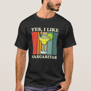 Camiseta Sim, eu gosto de Margaritas Piada Coquetel de Tequ