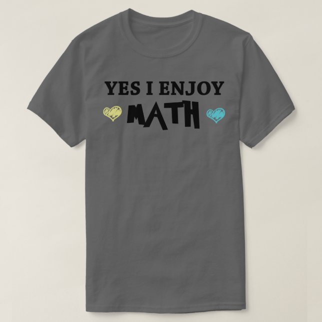 Camiseta Sim, eu gosto de matemática (Frente do Design)