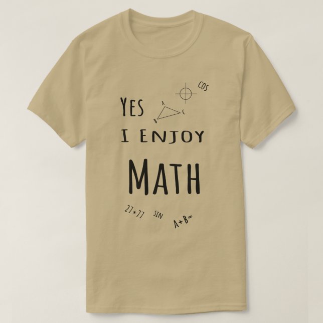 Camiseta Sim, eu gosto de matemática3 (Frente do Design)