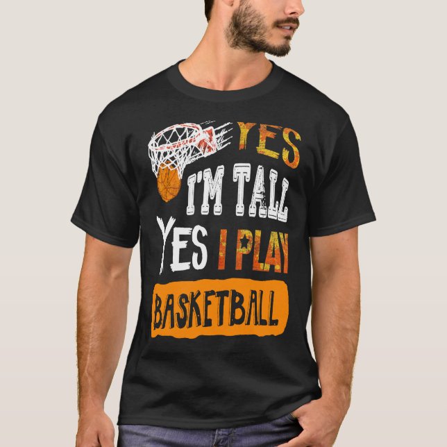 Camiseta Sim, eu jogo basquete (Frente)