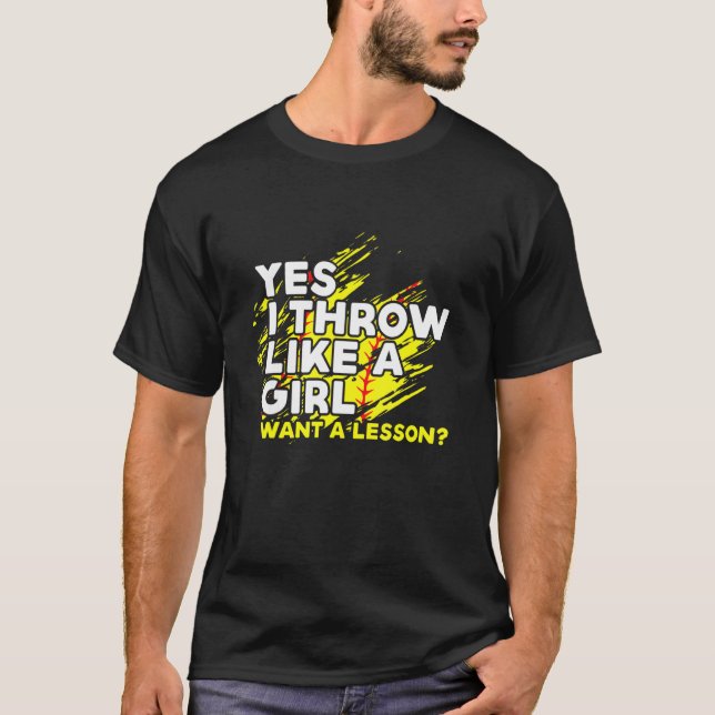 Camiseta Sim, Eu Jogo Como Uma Garota Quer Uma Lição (Frente)