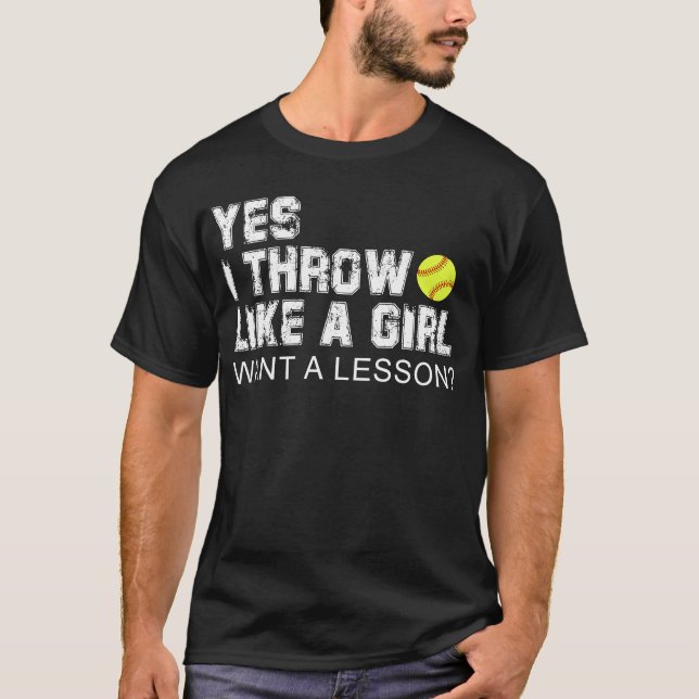 Camiseta Sim, Eu Jogo Como Uma Garota Quer Uma Lição De Sof (Frente)